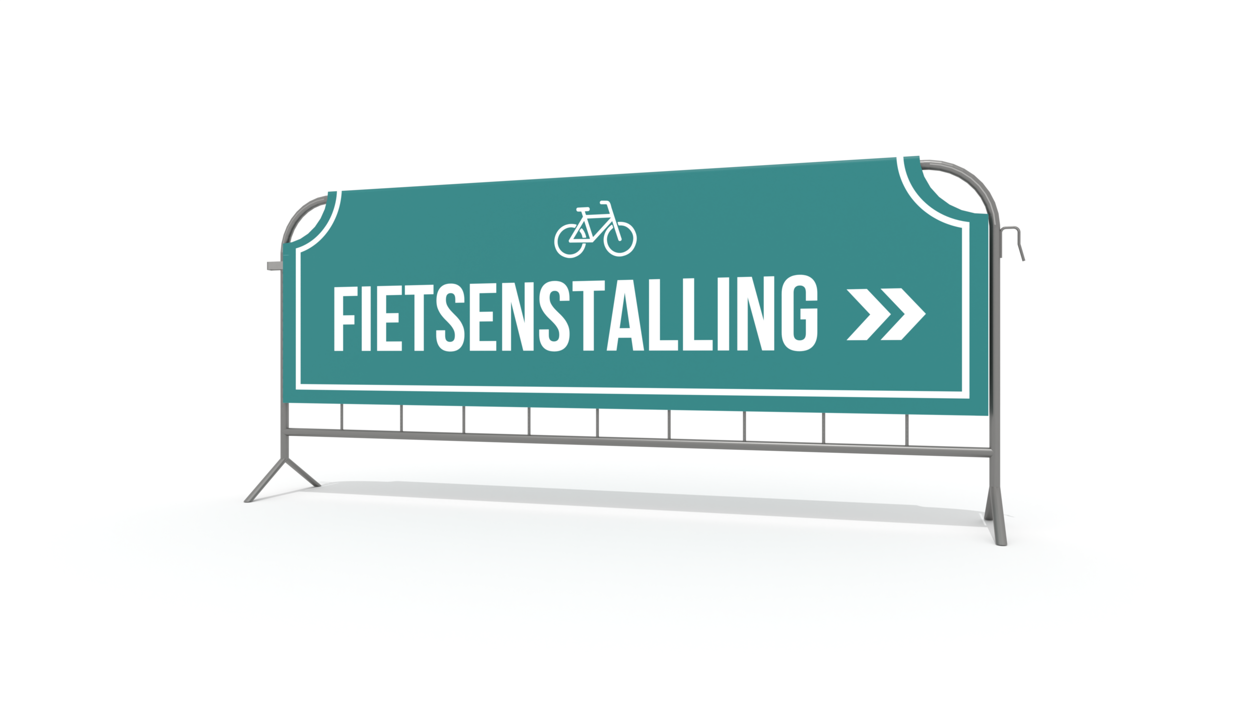 fietsenstalling-dranghek-banner-pijl-rechts-dubbelzijdig